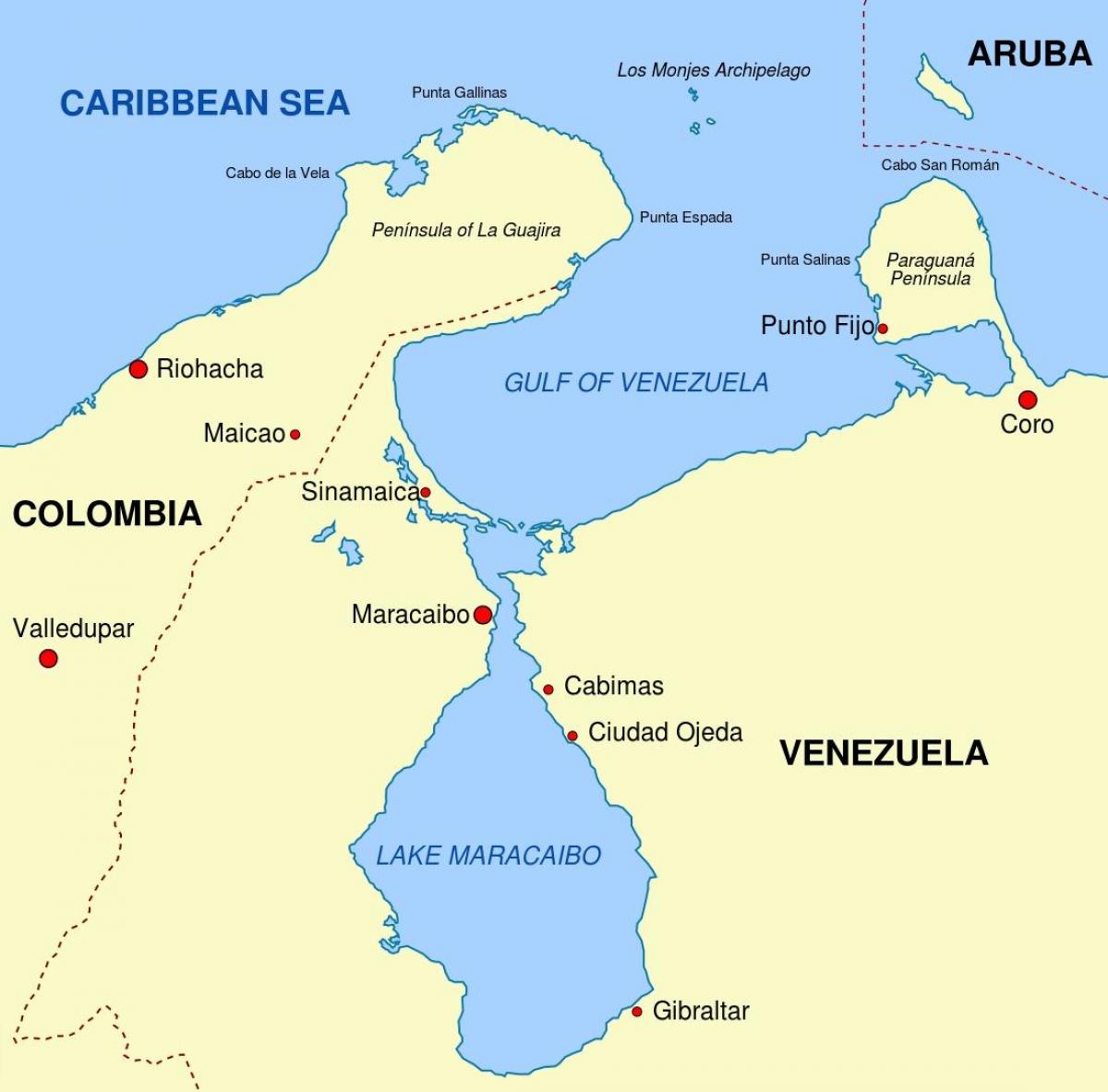 peta teluk venezuela