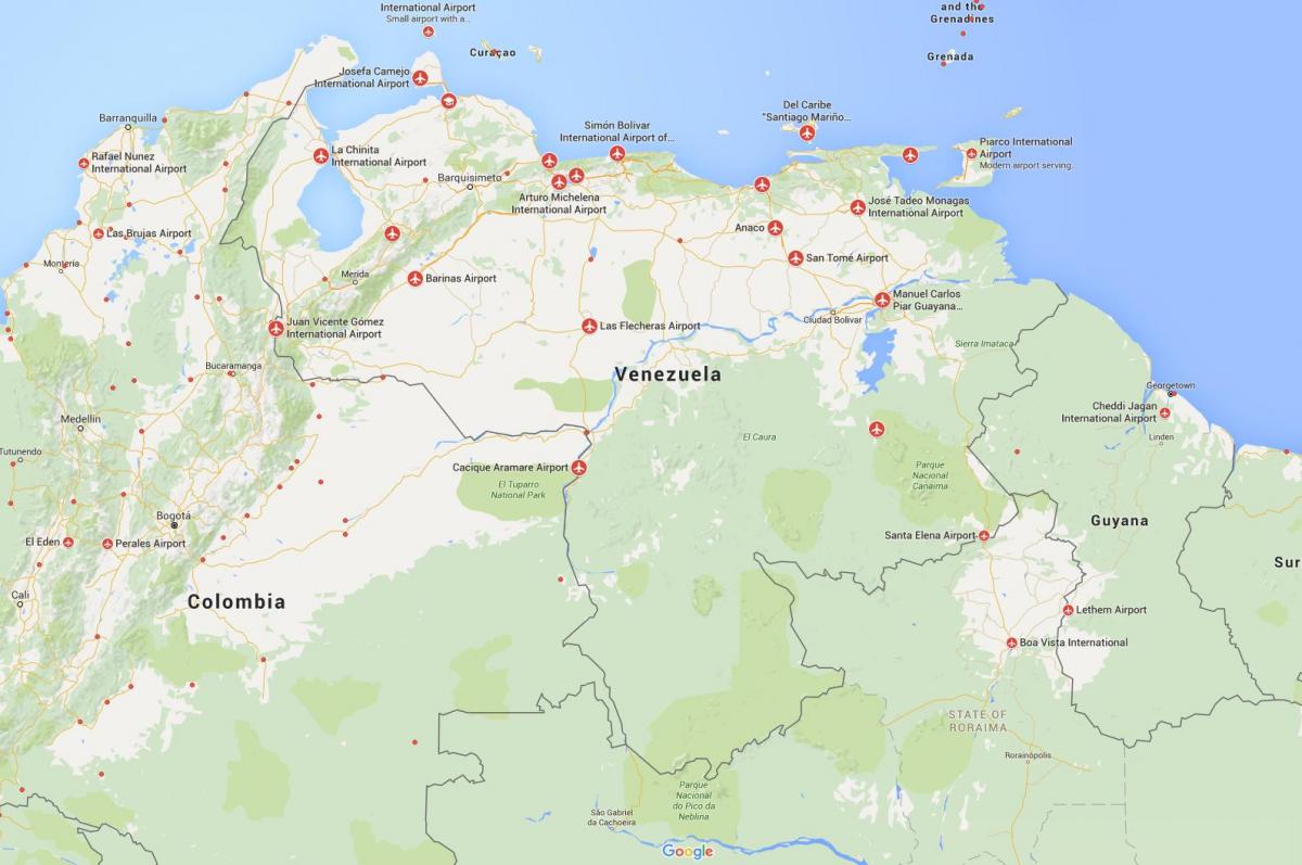 peta venezuela lapangan terbang