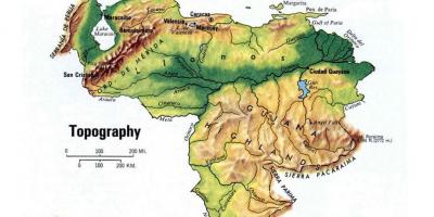 Peta venezuela topografi