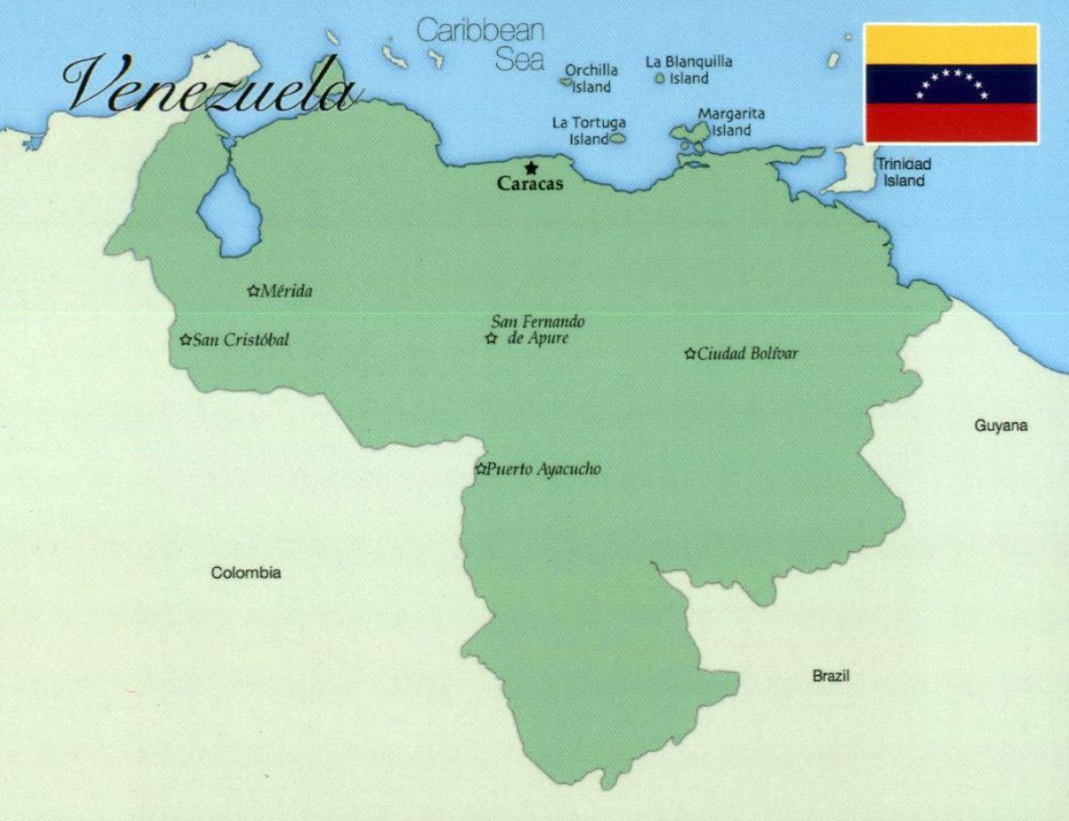 peta venezuela dengan kota