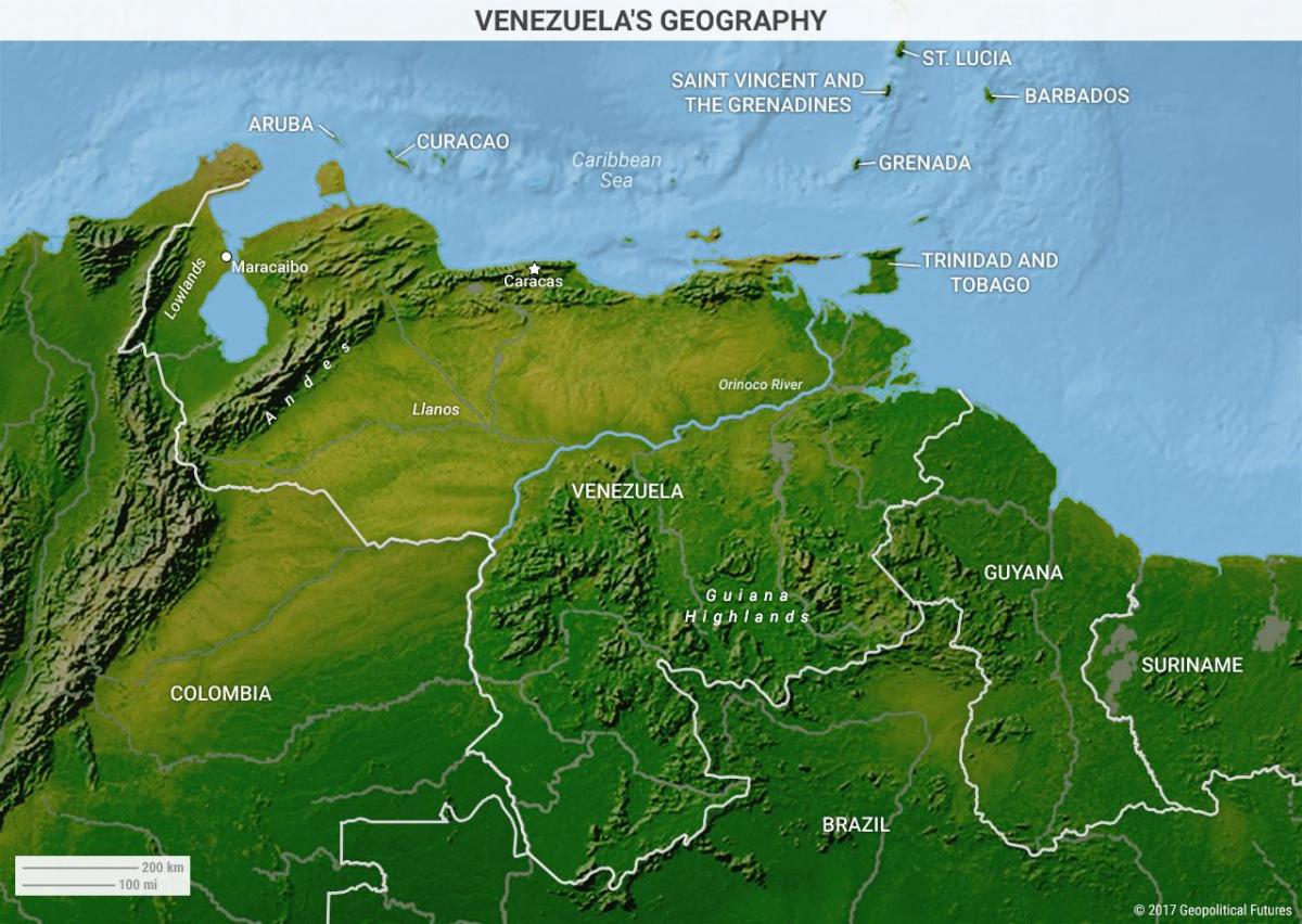 peta venezuela geografi
