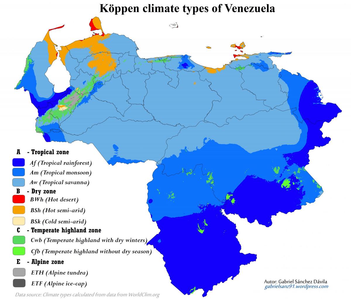 peta venezuela iklim