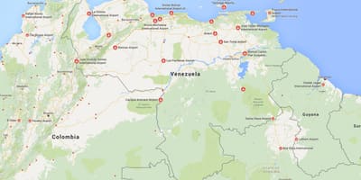 Peta venezuela lapangan terbang